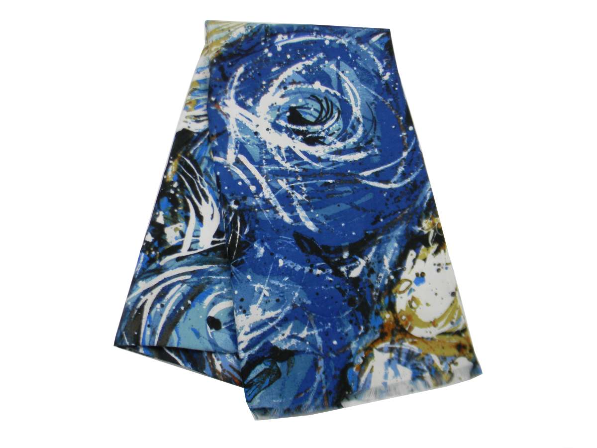 Sciarpe in fantasia del blu per donna pashmina in tanti disegni a scelta - Imagen 15 de 15