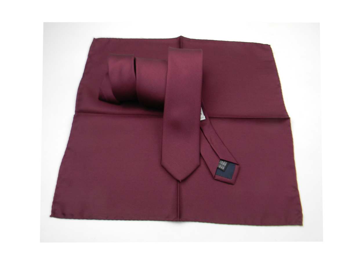 Ensemble Assorti Cravate Slim 5 Et Sac à Main Soie Couleur Unie Mouchoir M Italy - Imagen 13 de 29