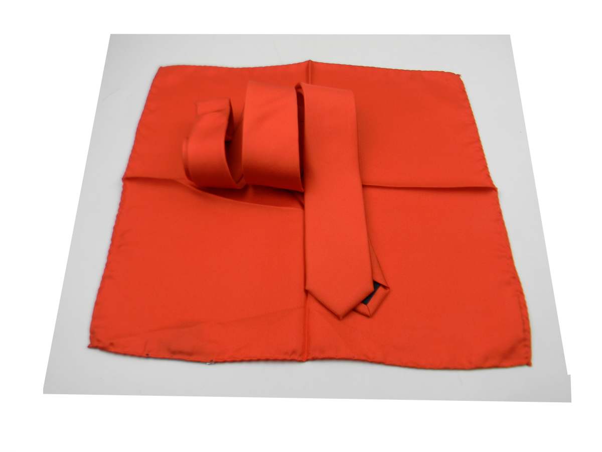 Ensemble Assorti Cravate Slim 5 Et Sac à Main Soie Couleur Unie Mouchoir M Italy - Imagen 9 de 29