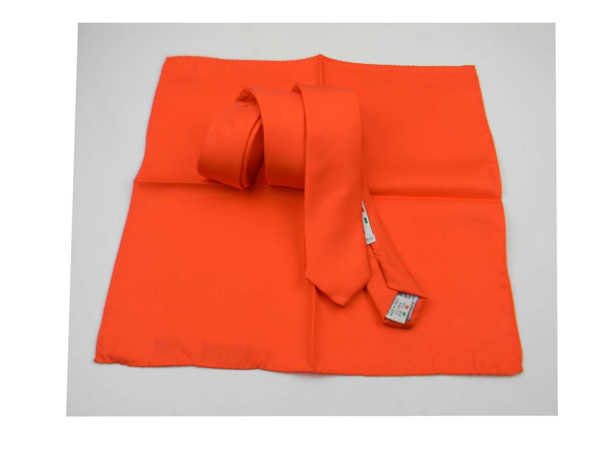 Ensemble Assorti Cravate Slim 5 Et Sac à Main Soie Couleur Unie Mouchoir M Italy - Imagen 16 de 29