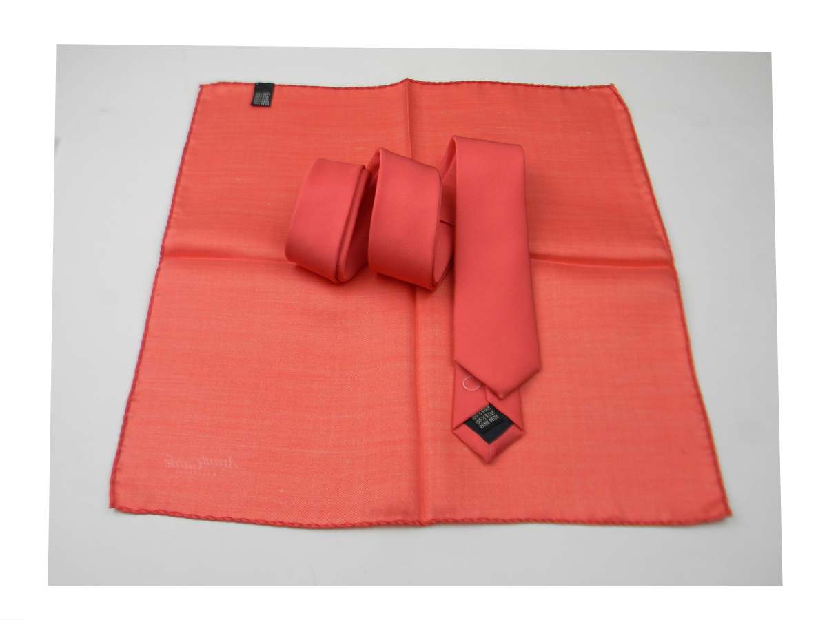 Ensemble Assorti Cravate Slim 5 Et Sac à Main Soie Couleur Unie Mouchoir M Italy - Imagen 25 de 29