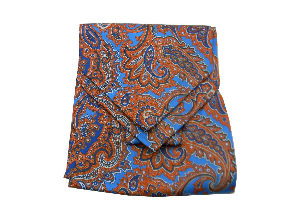 Ascot Hombre Seda Pura Varios Dibujos Cachemira Multicolor Producto De - Imagen 11 de 16