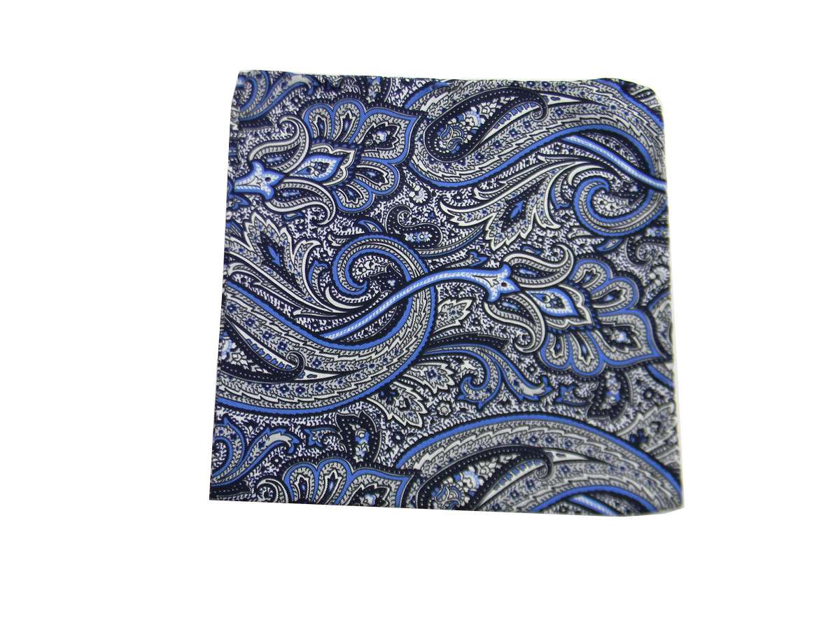 FAZZOLETTO DA TASCHINO UOMO POCHETTE UOMO HANDKERCHIEF STAMPA CASHMERE PAISLEY - Picture 17 of 17