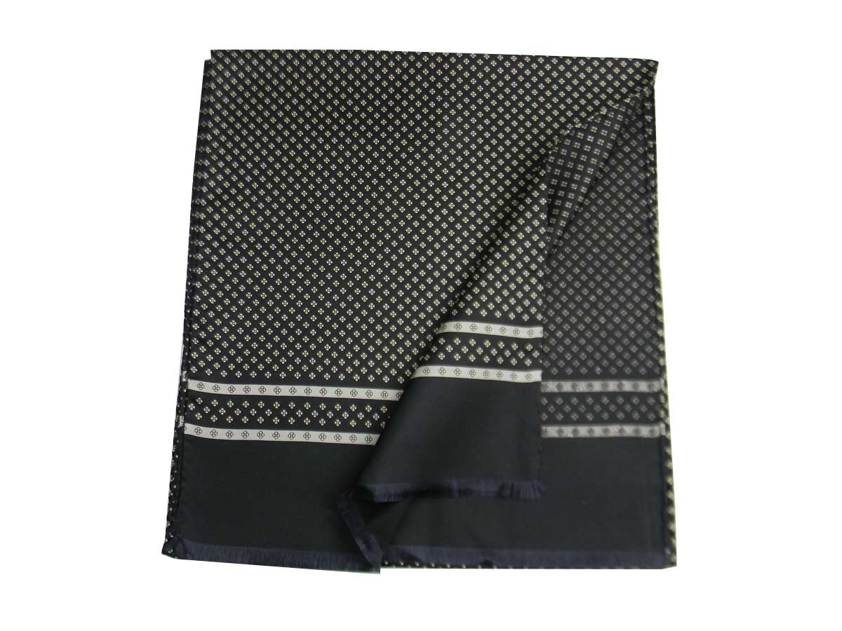 SCIARPA SETA uomo NERA E GRIGIA MAN silk scarf VARIE DISPONIBILI 33 140 M ITALY - Imagen 11 de 12