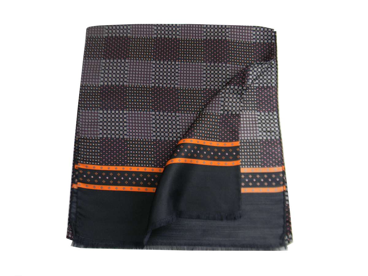 SCIARPA SETA uomo NERA E GRIGIA MAN silk scarf VARIE DISPONIBILI 33 140 M ITALY - Imagen 10 de 12