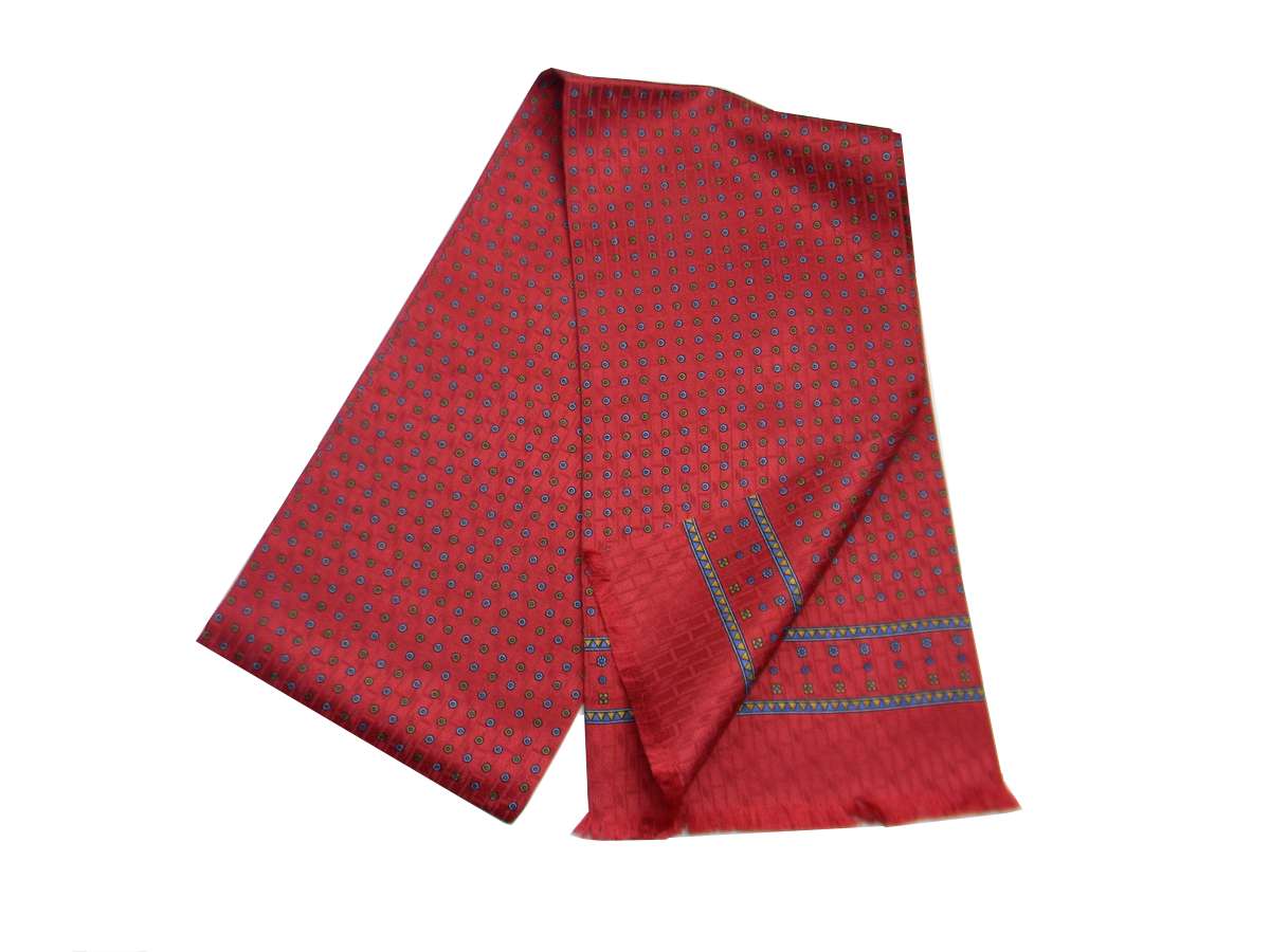 Schal Seide Silk Scarf Herren bordeax dunkelrot elegant ds Raute Made in Italy - Bild 13 von 16