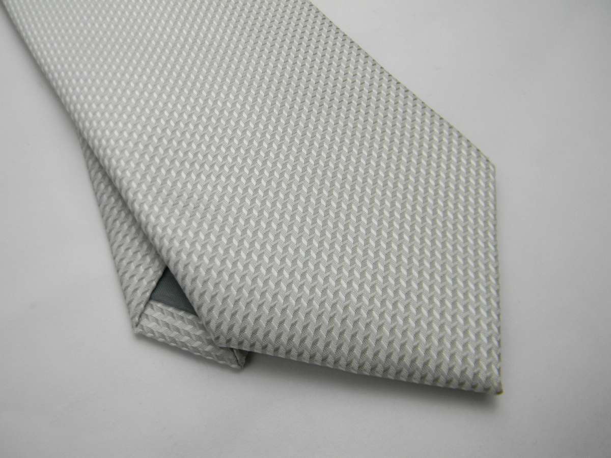 Cravatta cerimonia grigio grigia grigi Cravatte Bianche Bianca perlata necktie - Picture 10 of 13