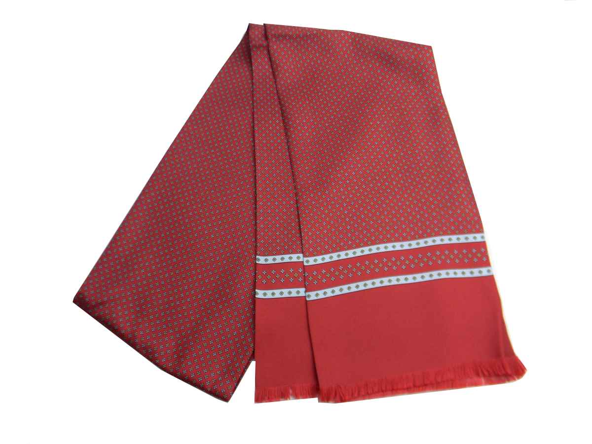 Schal Seide Silk Scarf Herren bordeax dunkelrot elegant ds Raute Made in Italy - Bild 14 von 16