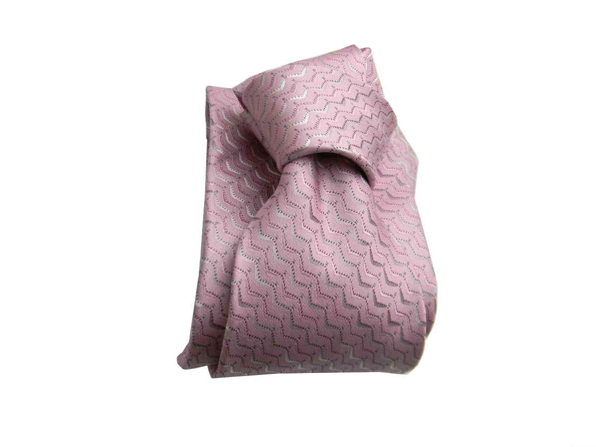 Herren Seidenkrawatte rosa lila Microdesigns verschiedene Kreise Kastanien Top Class - Bild 14 von 15